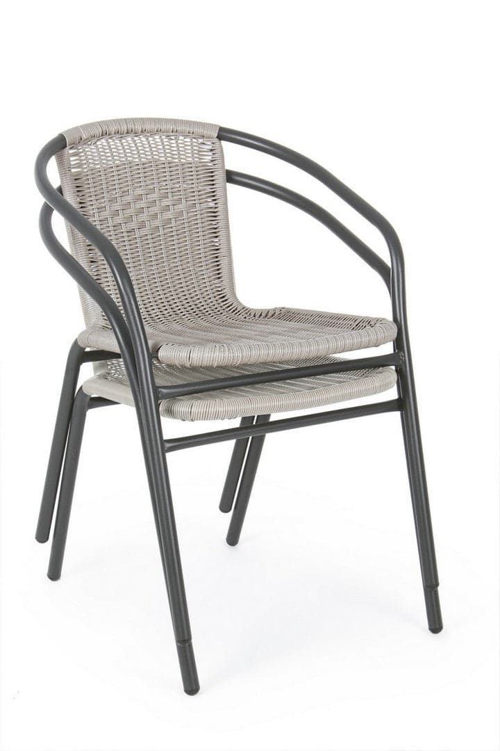 Sedia "Ripley Cloud" con braccioli, struttura in acciaio per esterno, impilabile in Sedie per tavolo da giardino Decor Space - Altamura, commercioVirtuoso.it