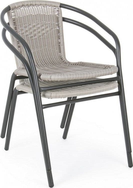 Sedia "Ripley Cloud" con braccioli, struttura in acciaio per esterno, impilabile in Sedie per tavolo da giardino Decor Space - Altamura, commercioVirtuoso.it