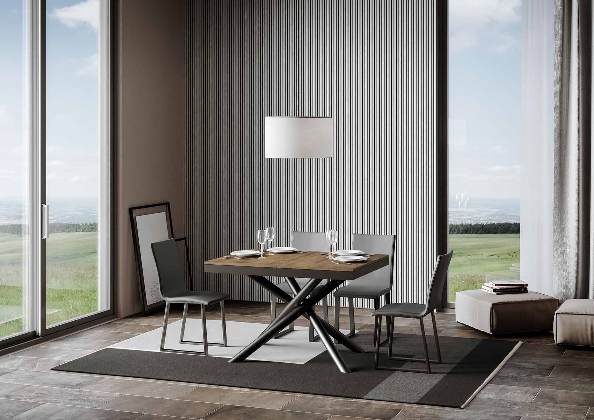 Tavolo "Barletta" allungabile in legno per sala da pranzo in Tavoli da sala da pranzo Decor Space - Altamura, commercioVirtuoso.it
