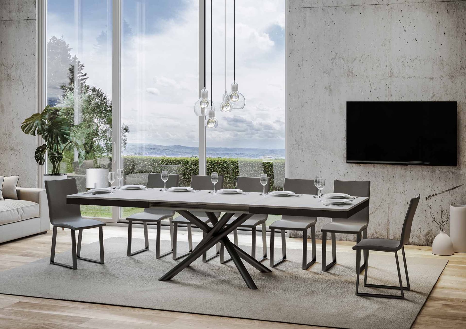 Tavolo "Barletta" allungabile in legno per sala da pranzo in Tavoli da sala da pranzo Decor Space - Altamura, commercioVirtuoso.it
