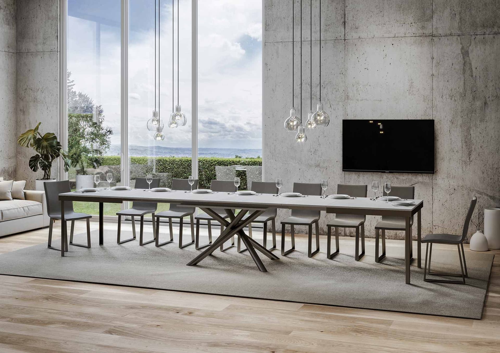 Tavolo "Barletta" allungabile in legno per sala da pranzo in Tavoli da sala da pranzo Decor Space - Altamura, commercioVirtuoso.it