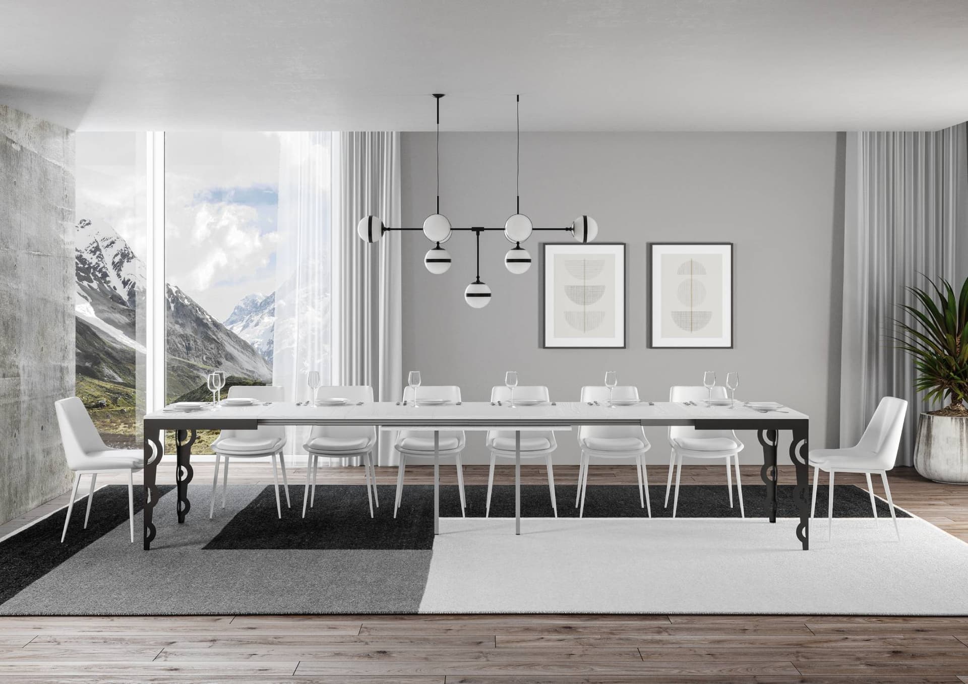 Tavolo "Como" allungabile in legno per sala da pranzo in Tavoli da sala da pranzo Decor Space - Altamura, commercioVirtuoso.it