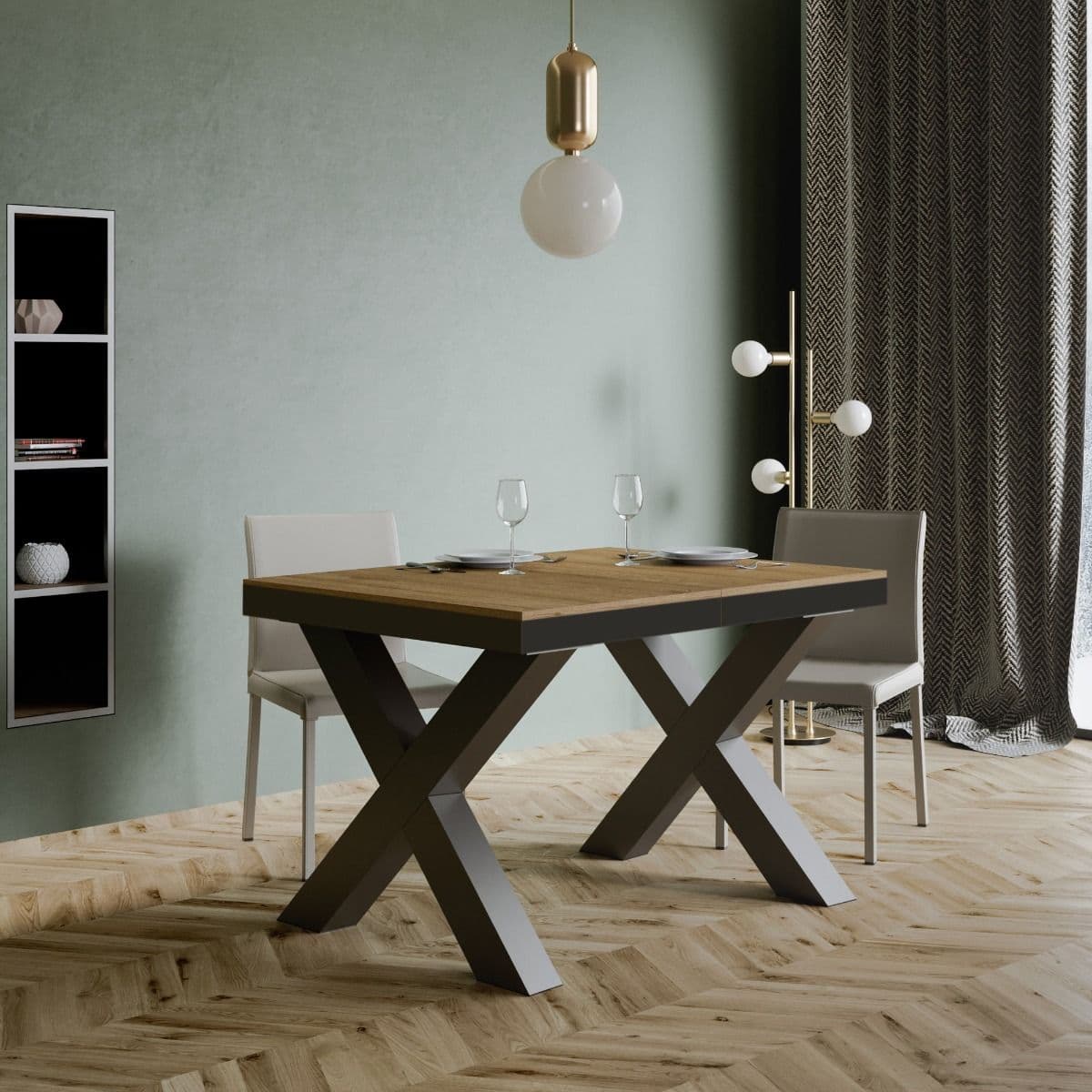 Tavolo "Andria" allungabile in legno per sala da pranzo in Tavoli da sala da pranzo Decor Space - Altamura, commercioVirtuoso.it