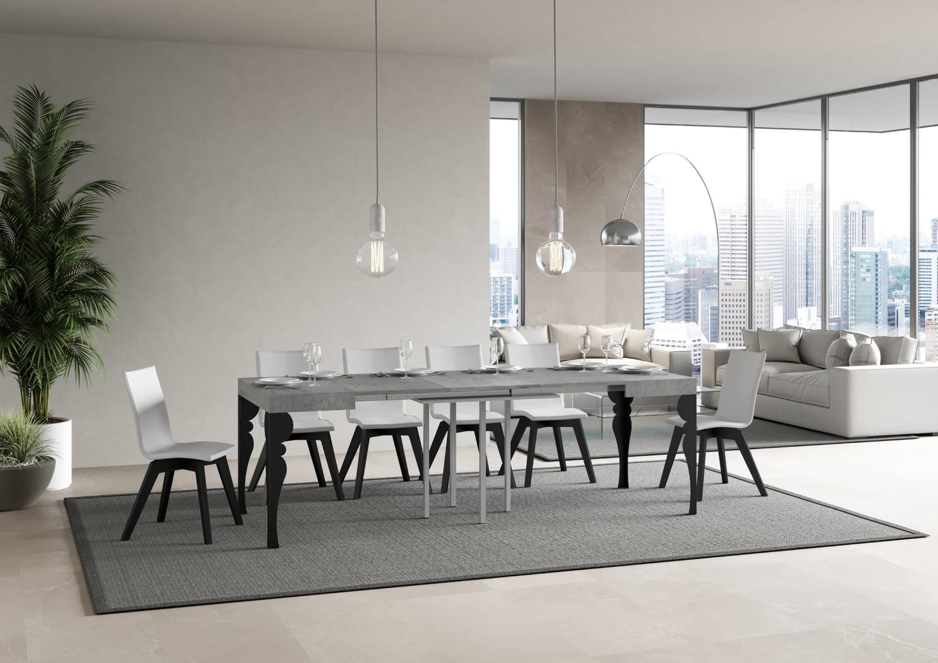Tavolo "Lecce" allungabile in legno per sala da pranzo in Tavoli da sala da pranzo Decor Space - Altamura, commercioVirtuoso.it