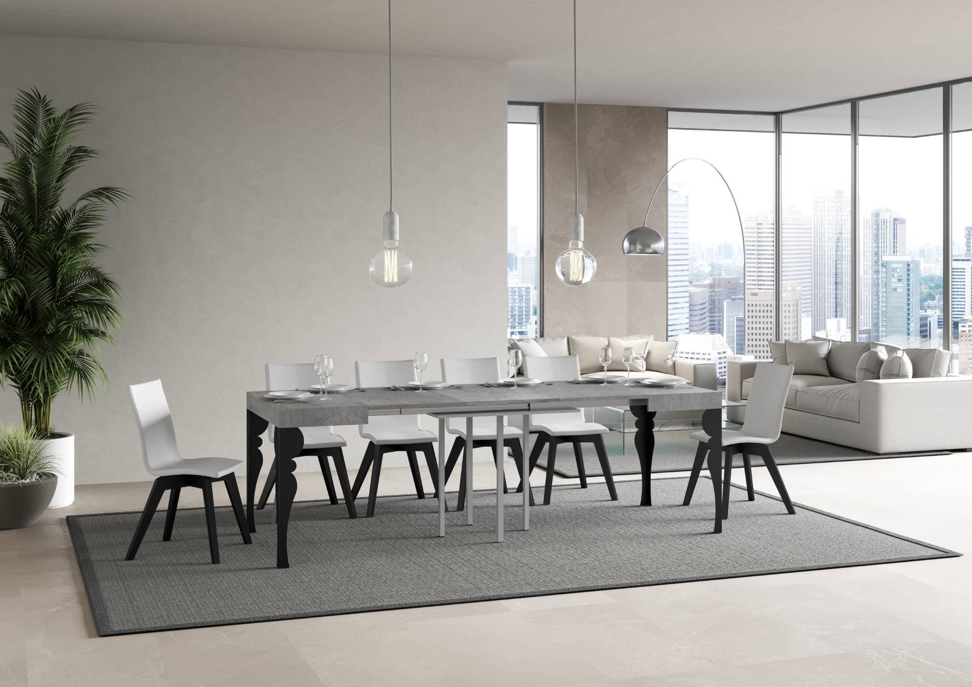 Tavolo "Lecce" allungabile in legno per sala da pranzo in Tavoli da sala da pranzo Decor Space - Altamura, commercioVirtuoso.it