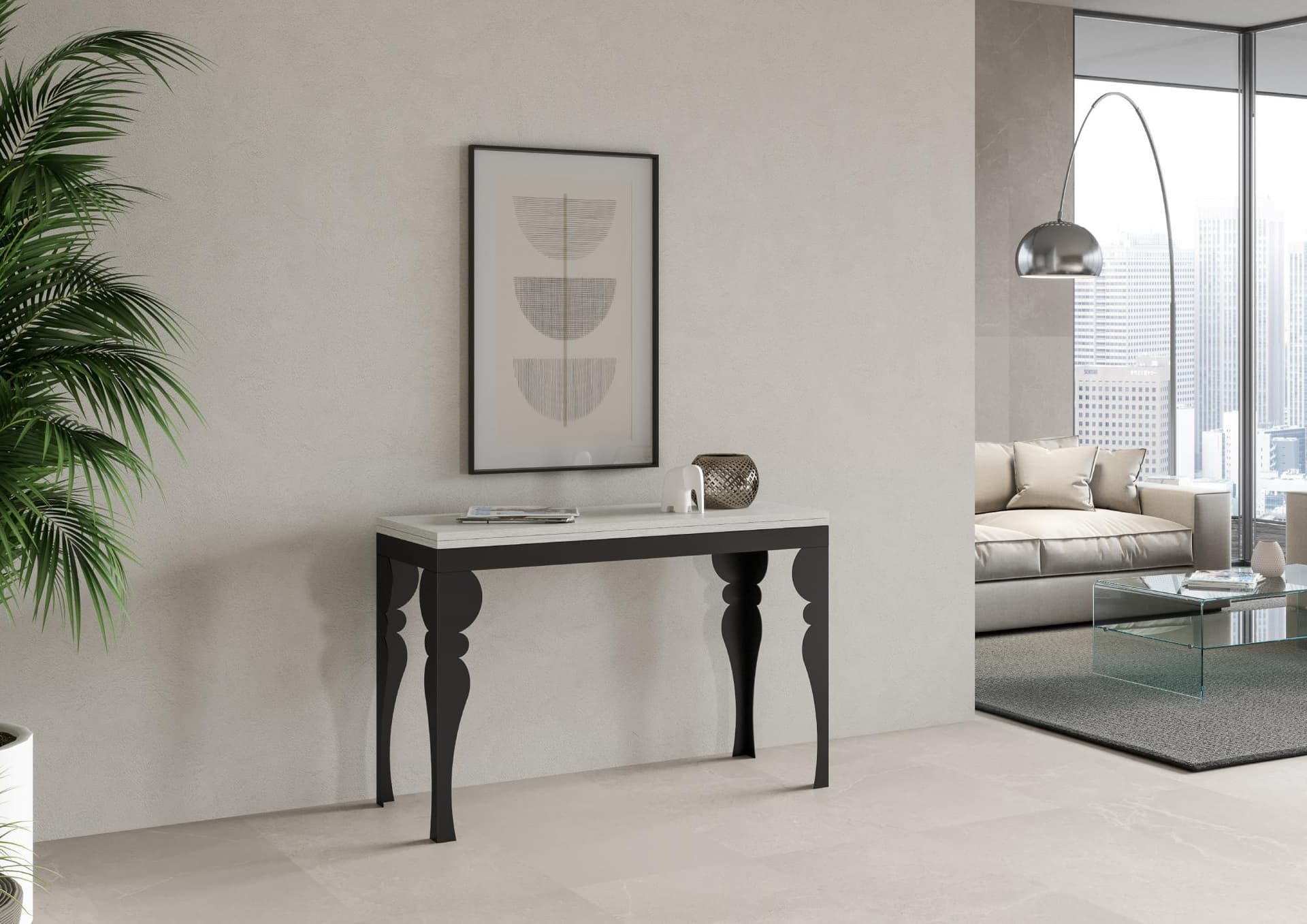 Tavolo "Pistoia" allungabile in legno per sala da pranzo in Tavoli da sala da pranzo Decor Space - Altamura, commercioVirtuoso.it