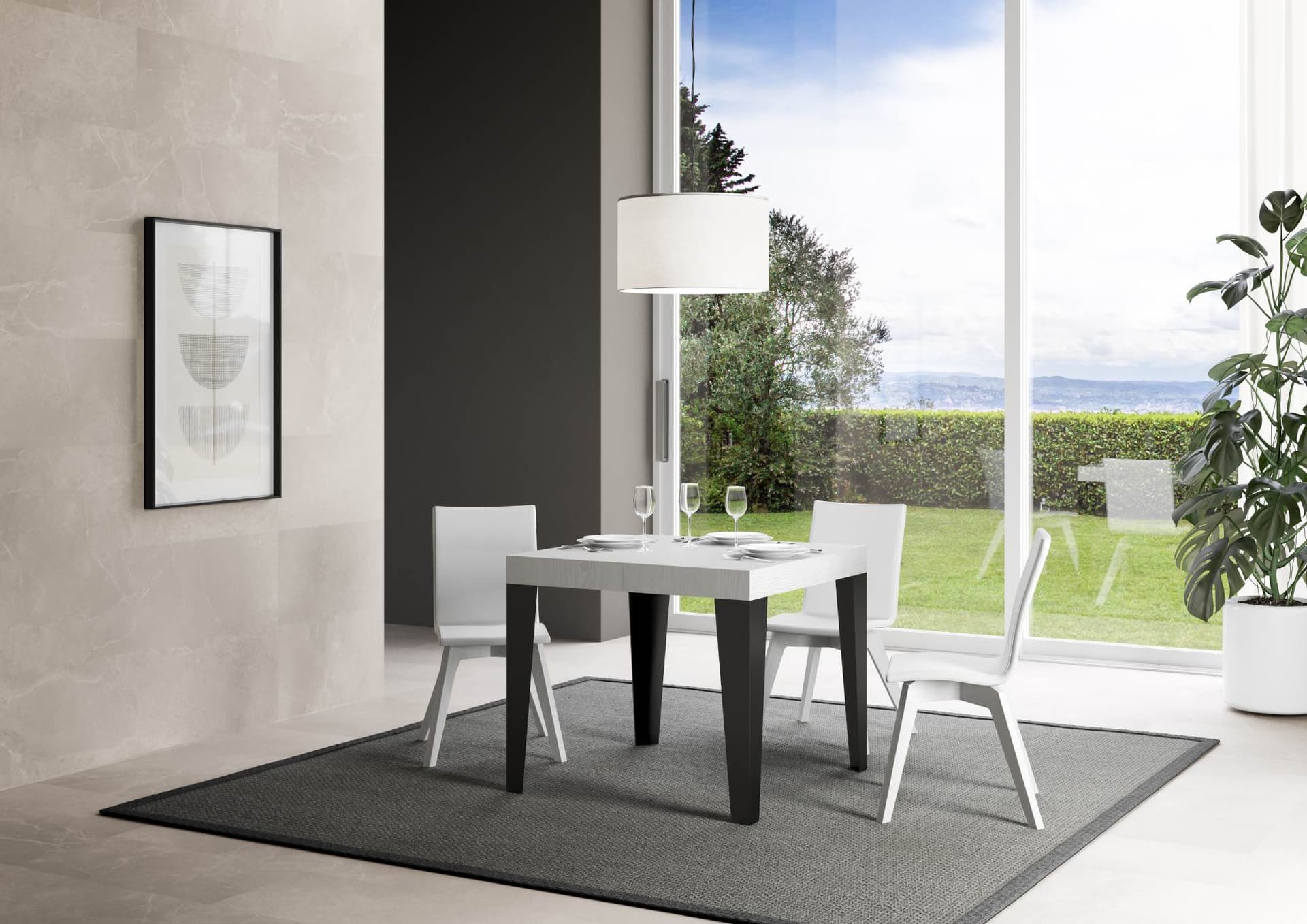Tavolo "Bolzano" allungabile in legno per sala da pranzo in Tavoli da sala da pranzo Decor Space - Altamura, commercioVirtuoso.it