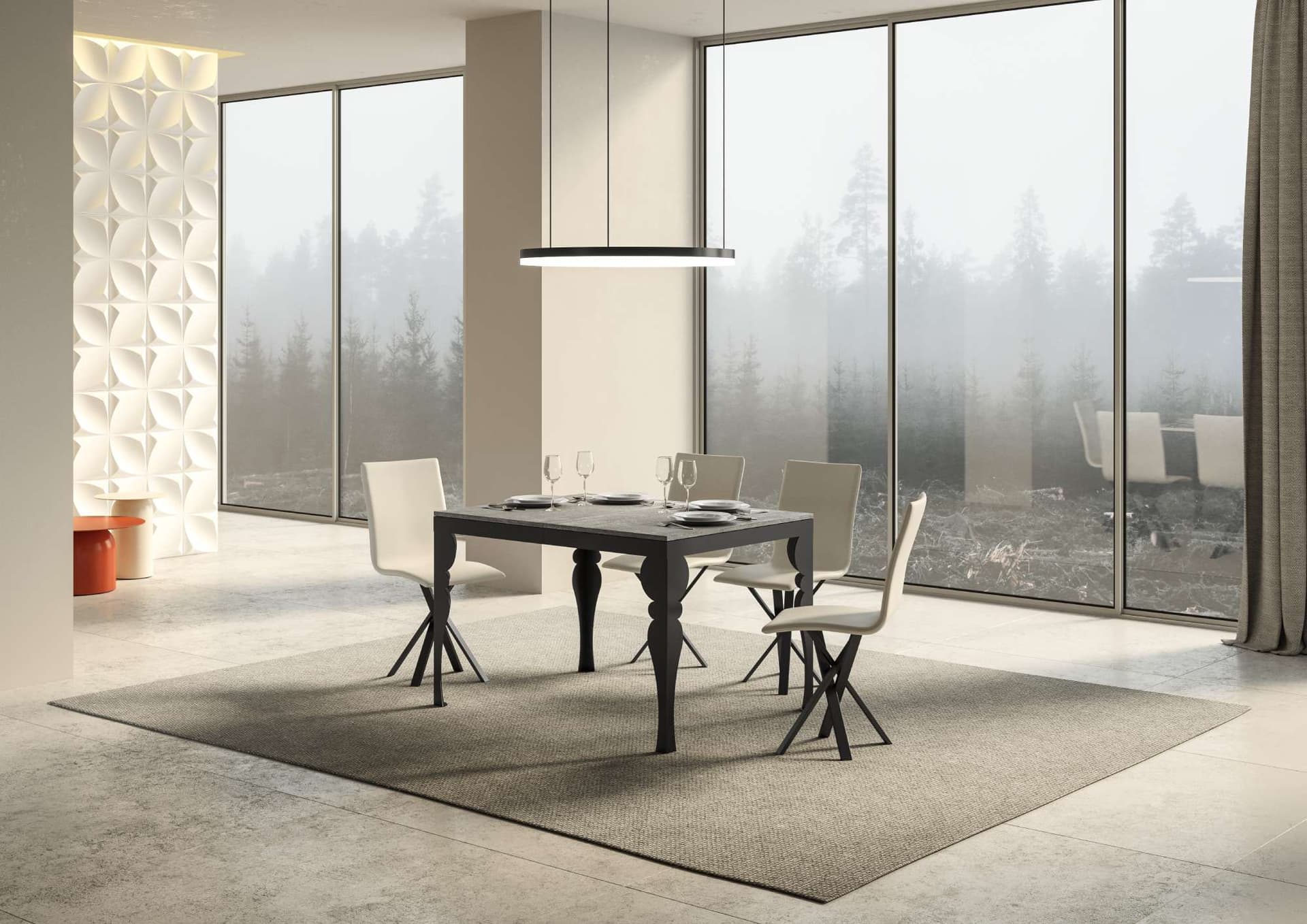 Tavolo "Pisa" allungabile in legno per sala da pranzo in Tavoli da sala da pranzo Decor Space - Altamura, commercioVirtuoso.it