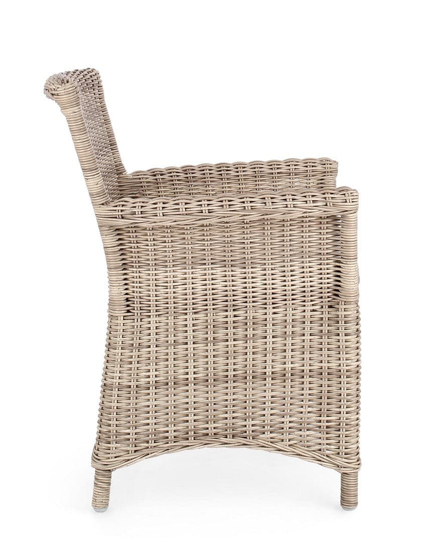 Sedia "Jupiter" con struttura in alluminio, intreccio in fibra sintetica, seduta comoda in Sedie per tavolo da giardino Decor Space - Altamura, commercioVirtuoso.it