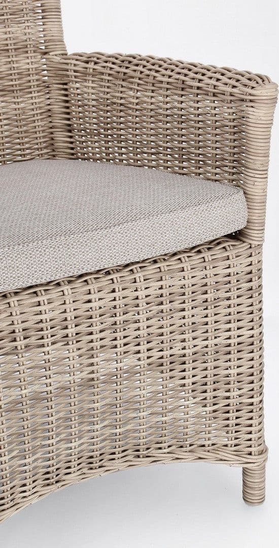 Sedia "Jupiter" con struttura in alluminio, intreccio in fibra sintetica, seduta comoda in Sedie per tavolo da giardino Decor Space - Altamura, commercioVirtuoso.it