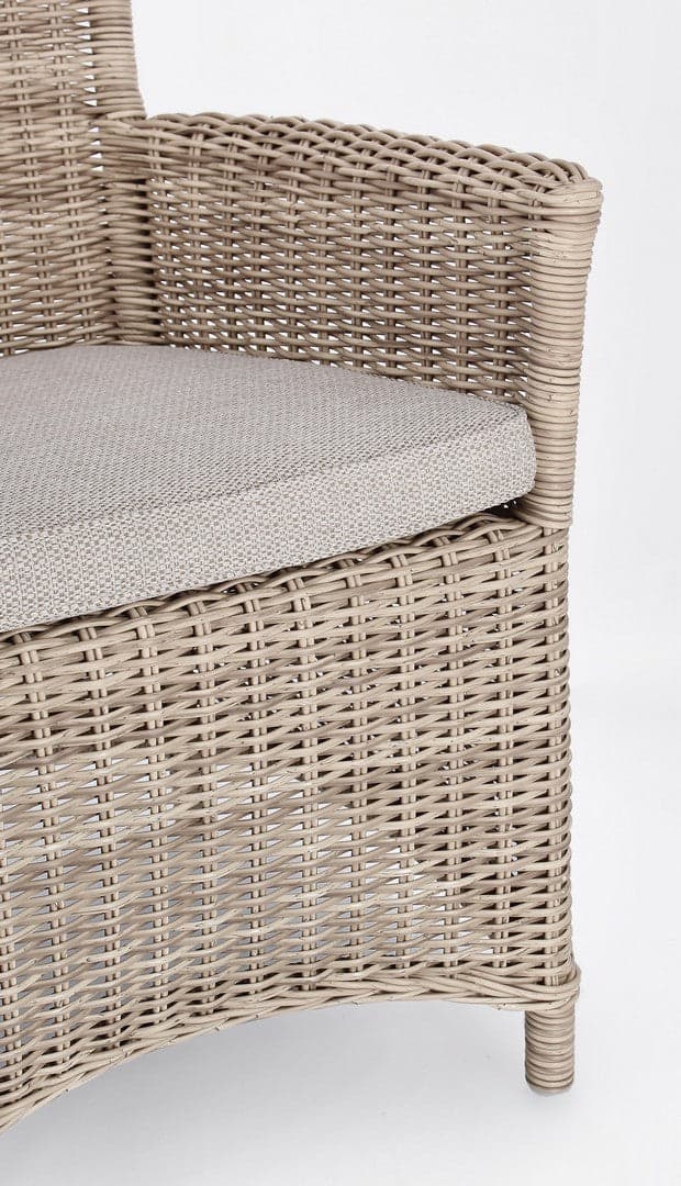 Sedia "Jupiter" con struttura in alluminio, intreccio in fibra sintetica, seduta comoda in Sedie per tavolo da giardino Decor Space - Altamura, commercioVirtuoso.it