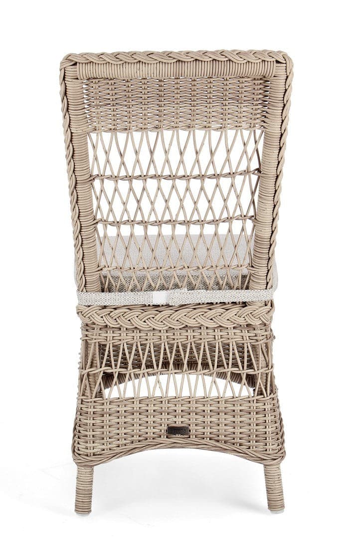 Sedia "Jupiter" con struttura in alluminio, intreccio in fibra sintetica, seduta comoda in Sedie per tavolo da giardino Decor Space - Altamura, commercioVirtuoso.it