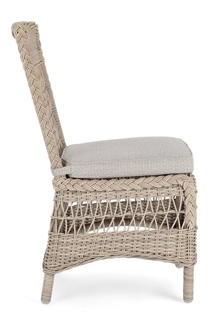 Sedia "Jupiter" con struttura in alluminio, intreccio in fibra sintetica, seduta comoda in Sedie per tavolo da giardino Decor Space - Altamura, commercioVirtuoso.it