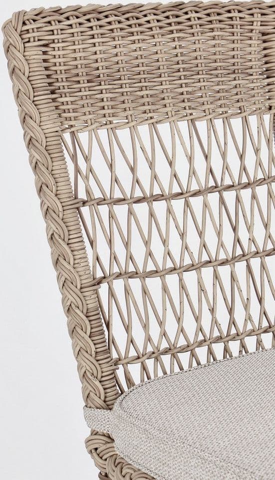Sedia "Jupiter" con struttura in alluminio, intreccio in fibra sintetica, seduta comoda in Sedie per tavolo da giardino Decor Space - Altamura, commercioVirtuoso.it