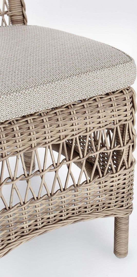 Sedia "Jupiter" con struttura in alluminio, intreccio in fibra sintetica, seduta comoda in Sedie per tavolo da giardino Decor Space - Altamura, commercioVirtuoso.it