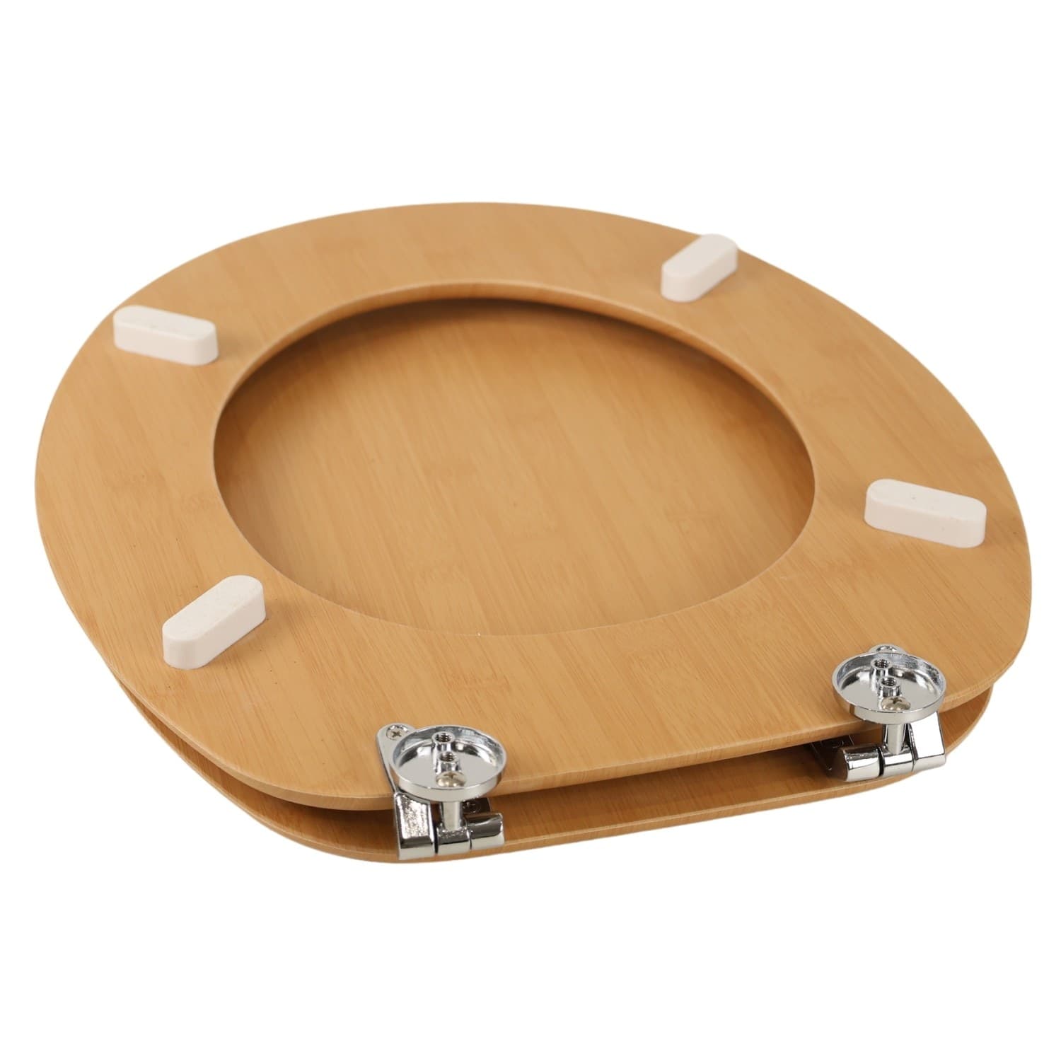 Ogomondo Sedile Copri Water Universale Bamboo MDF Legno Pesante Acero Chiaro - 5