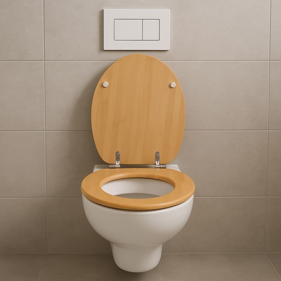 Ogomondo Sedile Copri Water Universale Bamboo MDF Legno Pesante Acero Chiaro - 8