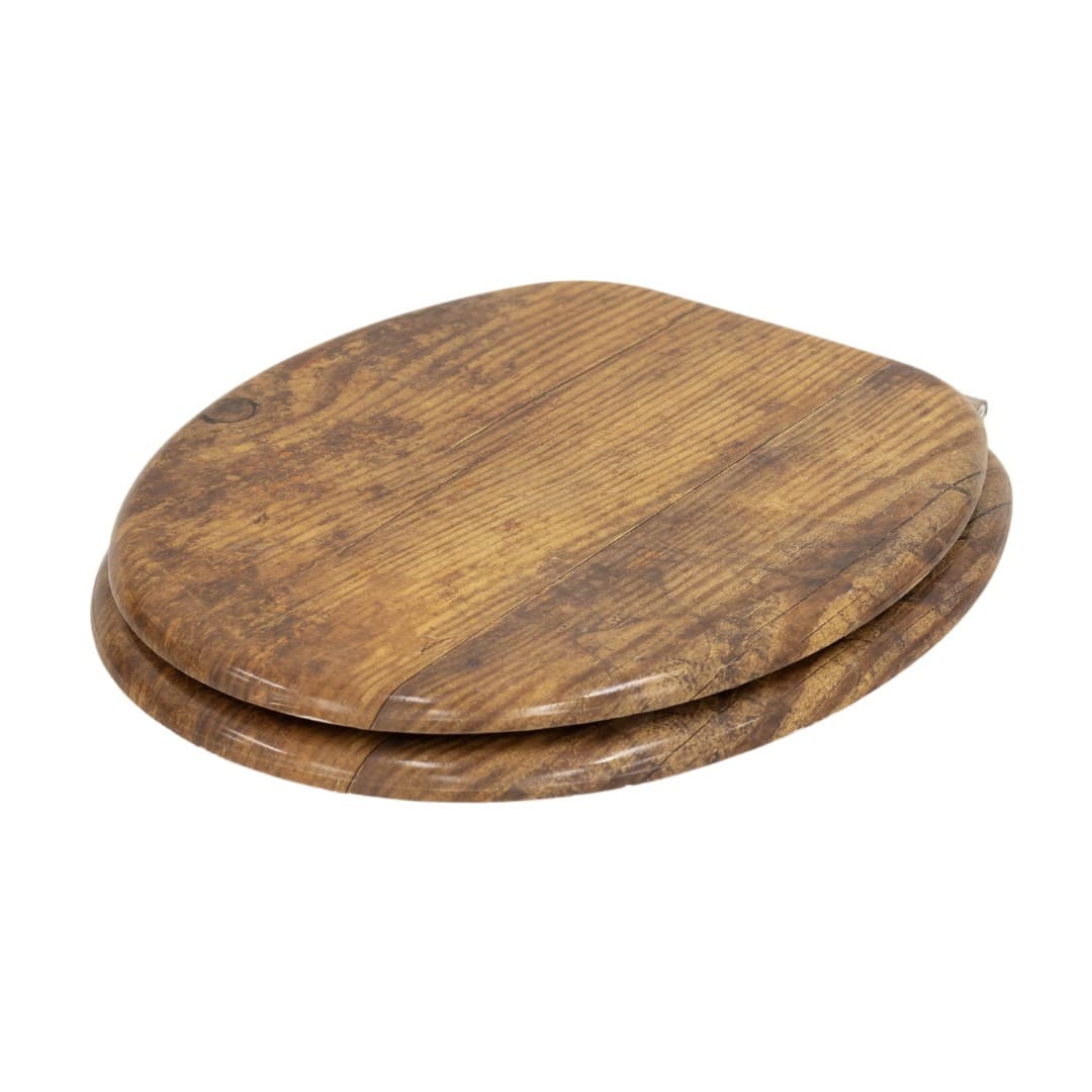 Sedile CopriWater Tavoletta Universale linea Bamboo MDF Legno Cerniere Metallo - 25