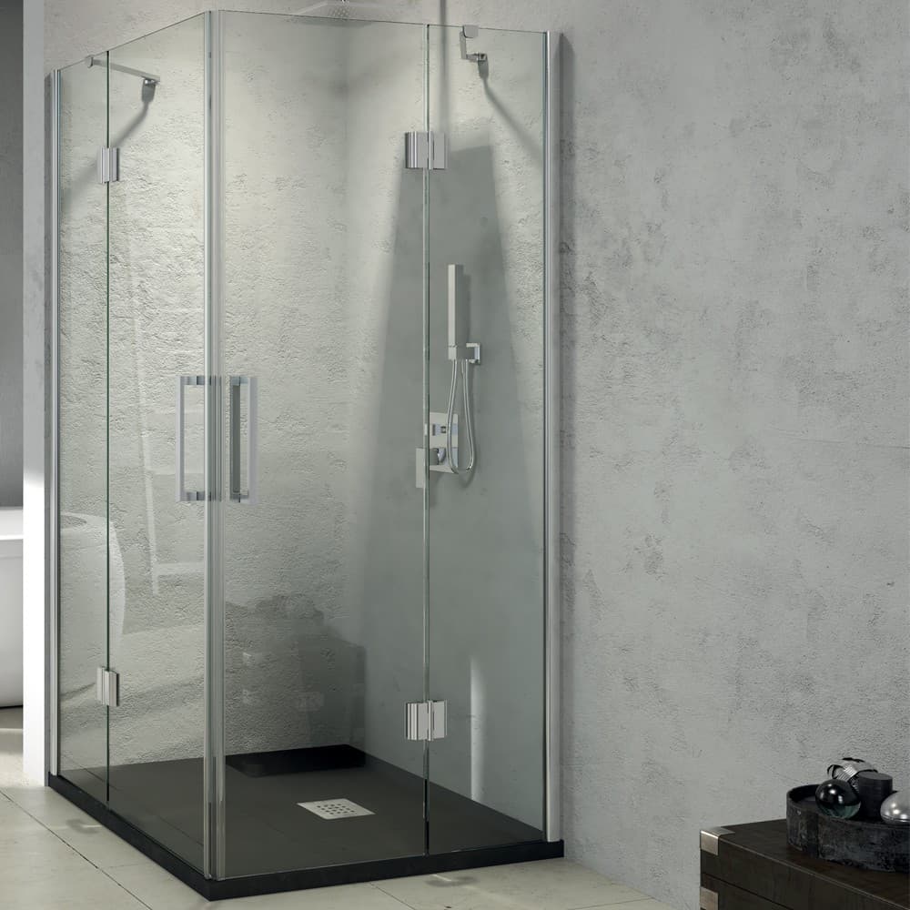Ogomondo Cabina doccia Angolare con 2 Ante battenti Cristallo 8 mm - 6