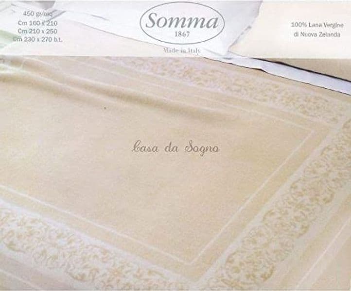 Coperta di lana matrimoniale var.chiaro SOMMA – tessuto