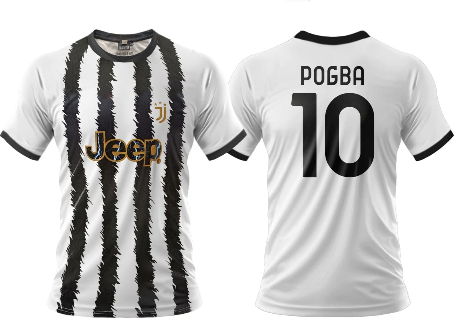 Maglia FC Juventus 2024 Pogba – 2 anni, senza pantaloncino – nero