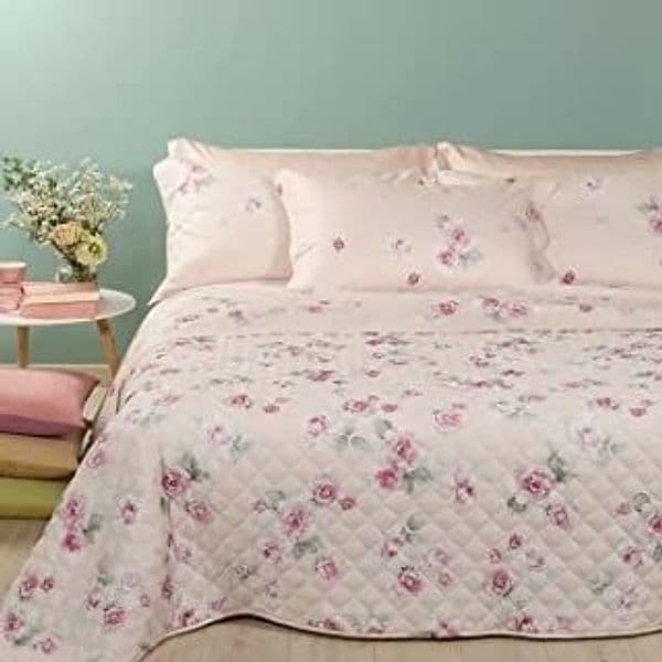 Caleffi - Copriletto-trapuntato Rosa Juliet 00033 Matrimoniale Cipria – tessuto