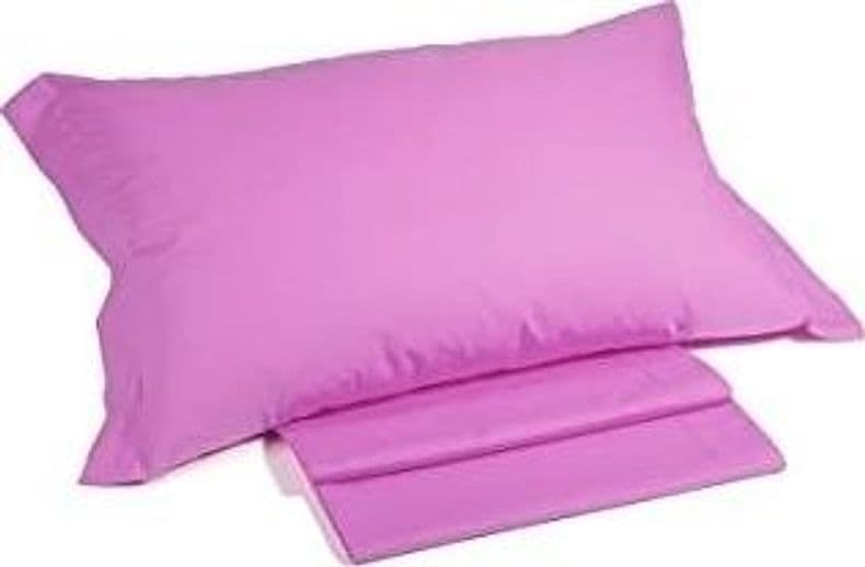 Caleffi Cotone tinta unita Completo Lenzuola, Cotone , Orchidea, Matrimoniale, 00954 , Caleffi – rosa