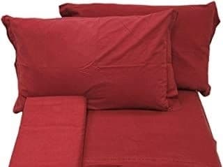 Caleffi Lenzuolo Cotone Jeans Bordeaux Matrimoniale - 2