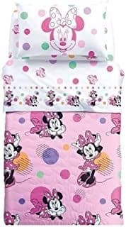 Caleffi Completo Lenzuola in Puro Cotone Art. Minnie Allegra - Fantasia, 1 Piazza e 1/2 - 2