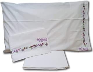 VALERIE Completo Lenzuola In Puro Cotone. Singolo - 1 Piazza, 0.8 Lovely Babies - 2