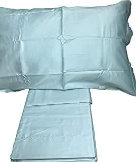 Caleffi 76665 Raso di Cotone Class Completo Lenzuola per Matrimoniale Letto, Acqua - 2