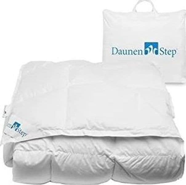 Daunen Step Piumino in piuma Qualità D400 | 250x220 cm - matrimoniale lungo Italia per inverni rigidi (Calore Cold Winter )