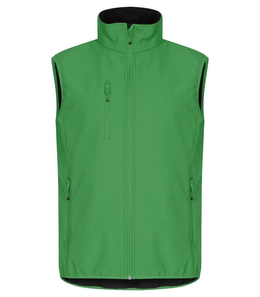 Gilet Softshell Verde Acido Clique Basic Smanicato Antivento Zip Intera - 2