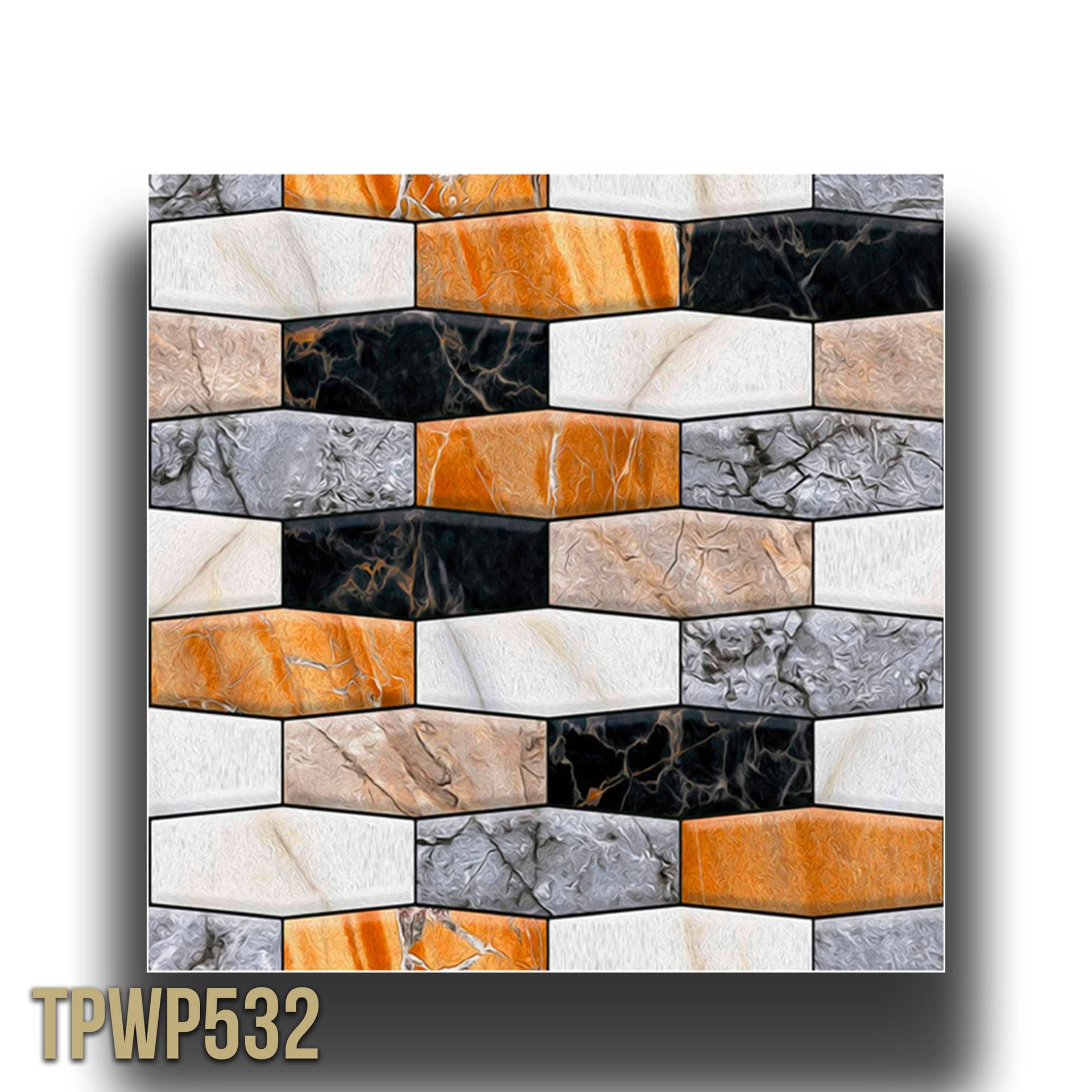 pacco da 4 Pannelli 3D Autoadesivi in PVC 30X30cm vari decori ultrarealistici ideali per bagni e cucine - 52
