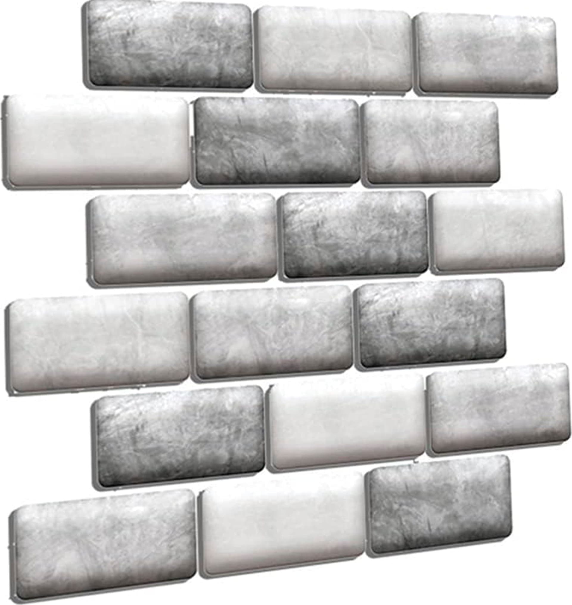 pacco da 4 Pannelli 3D Autoadesivi in PVC 30X30cm vari decori ultrarealistici ideali per bagni e cucine - 26