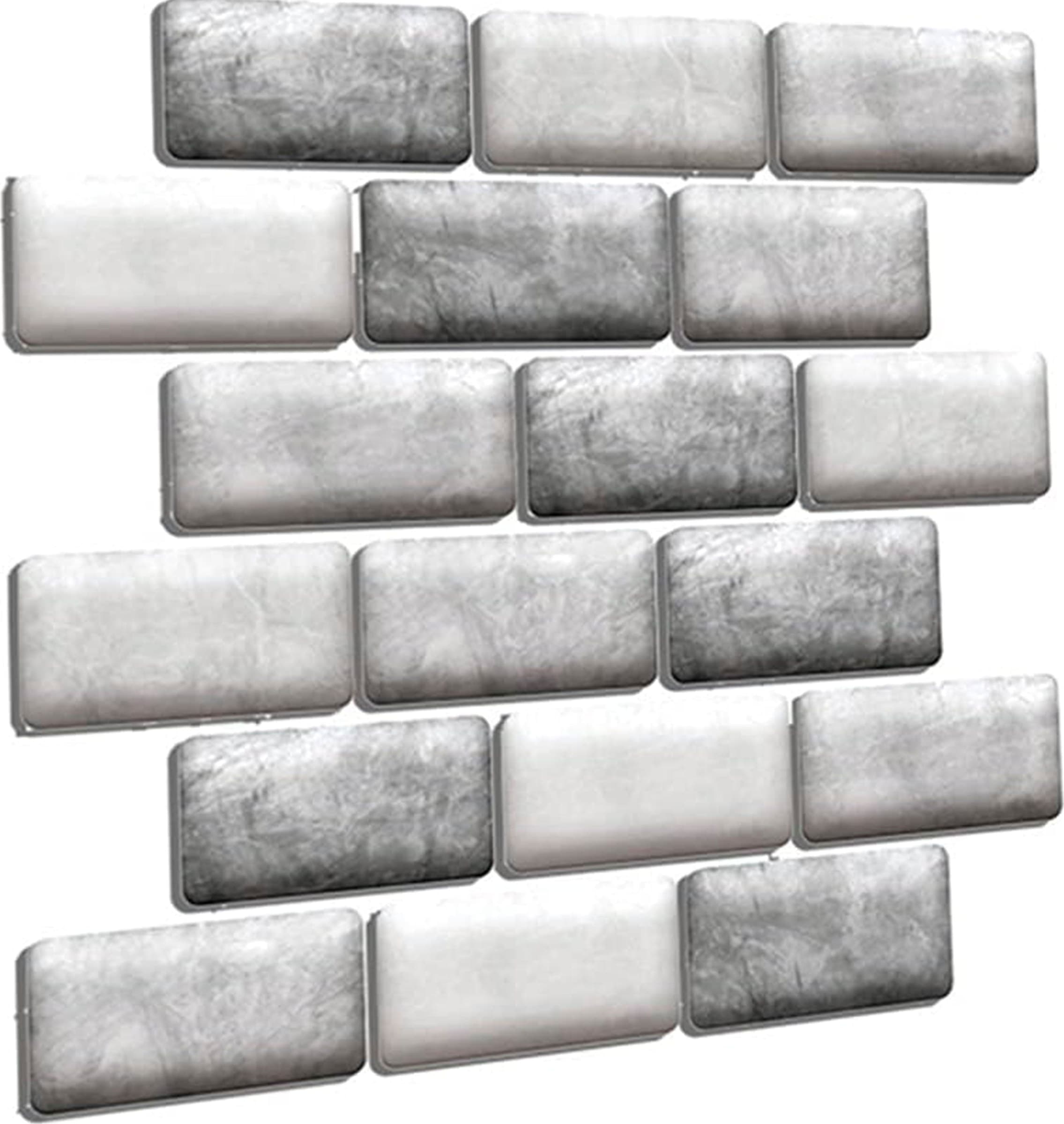 pacco da 4 Pannelli 3D Autoadesivi in PVC 30X30cm vari decori ultrarealistici ideali per bagni e cucine - 26