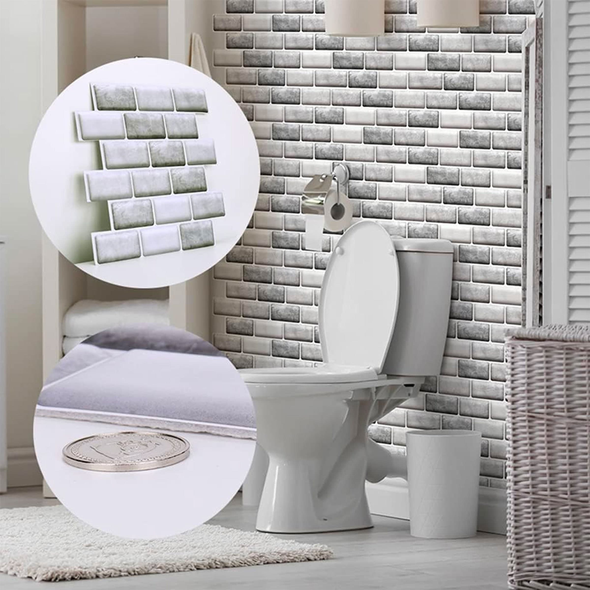 pacco da 4 Pannelli 3D Autoadesivi in PVC 30X30cm vari decori ultrarealistici ideali per bagni e cucine - 27