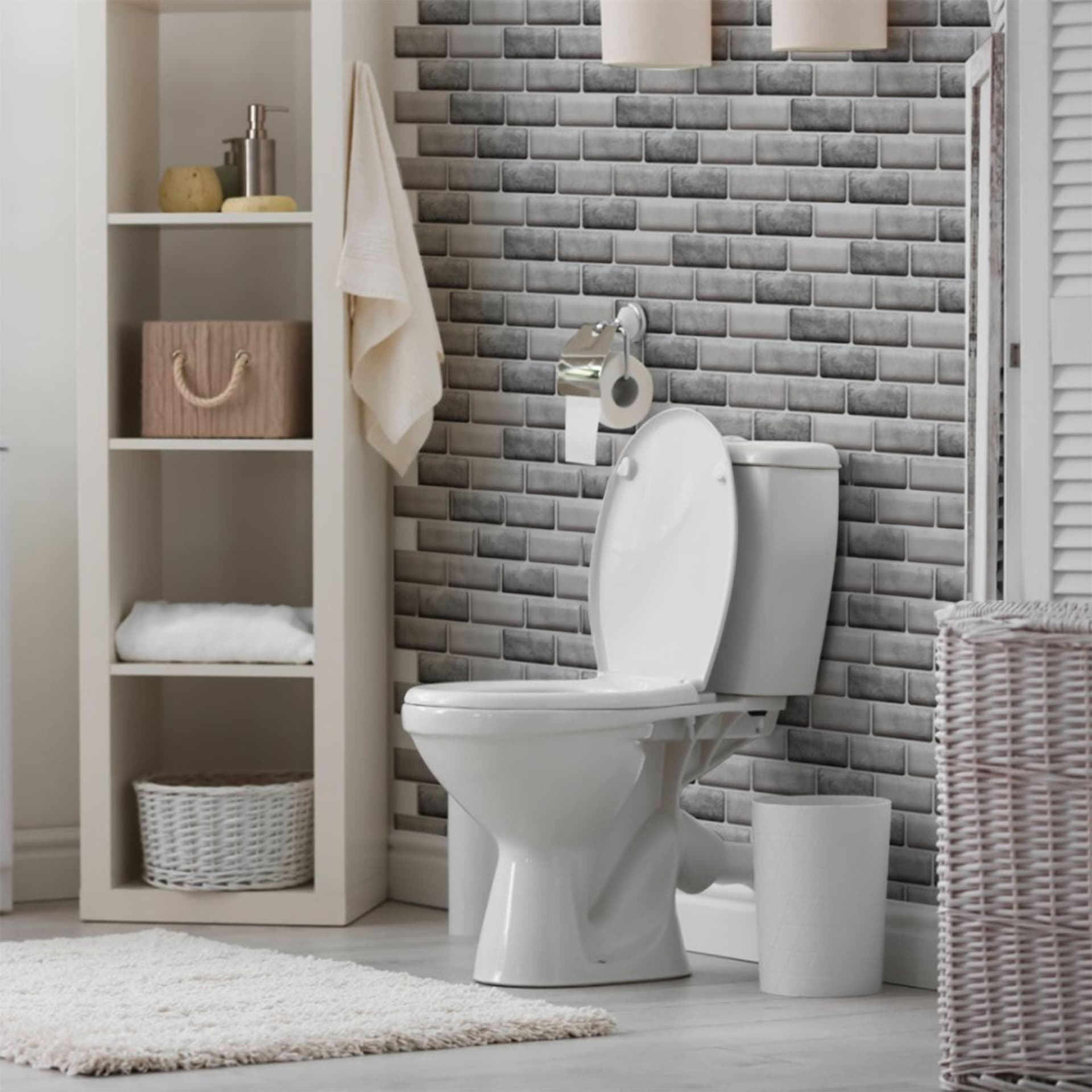 pacco da 4 Pannelli 3D Autoadesivi in PVC 30X30cm vari decori ultrarealistici ideali per bagni e cucine - 29