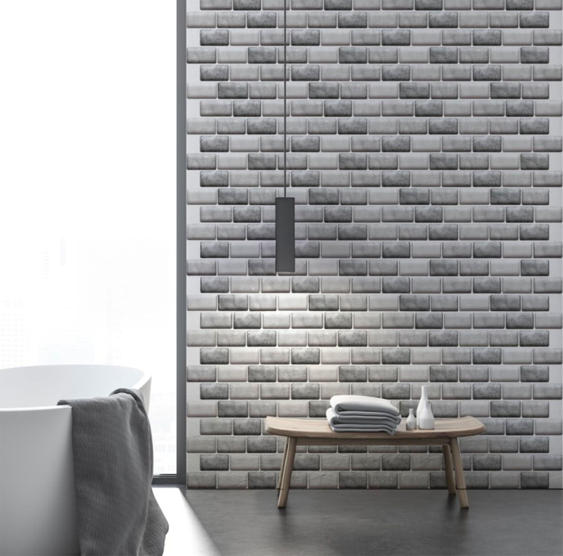 pacco da 4 Pannelli 3D Autoadesivi in PVC 30X30cm vari decori ultrarealistici ideali per bagni e cucine - 30