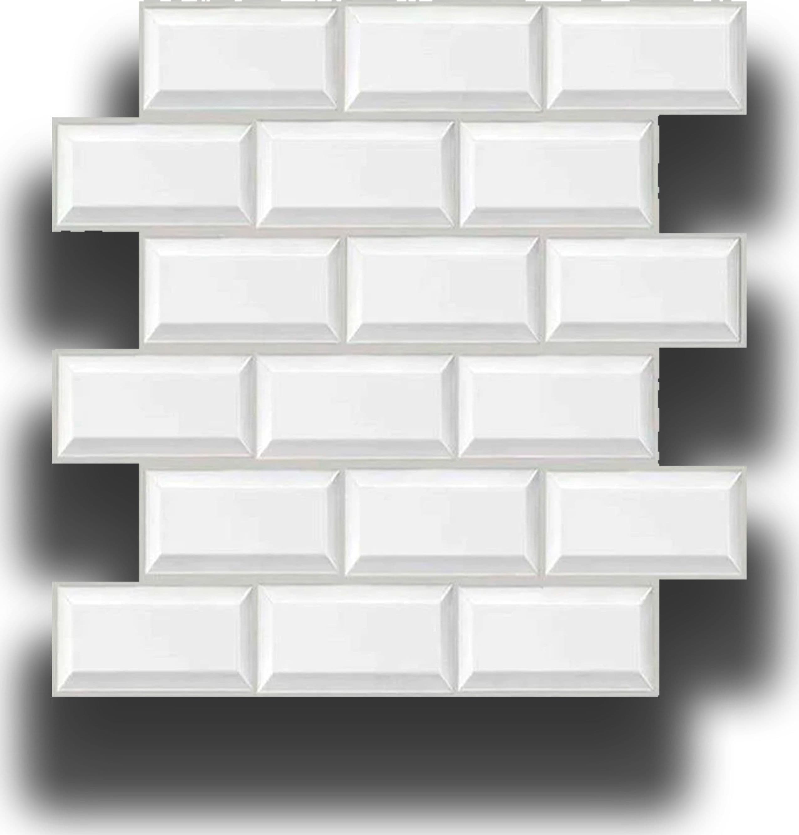 pacco da 4 Pannelli 3D Autoadesivi in PVC 30X30cm vari decori ultrarealistici ideali per bagni e cucine - 38