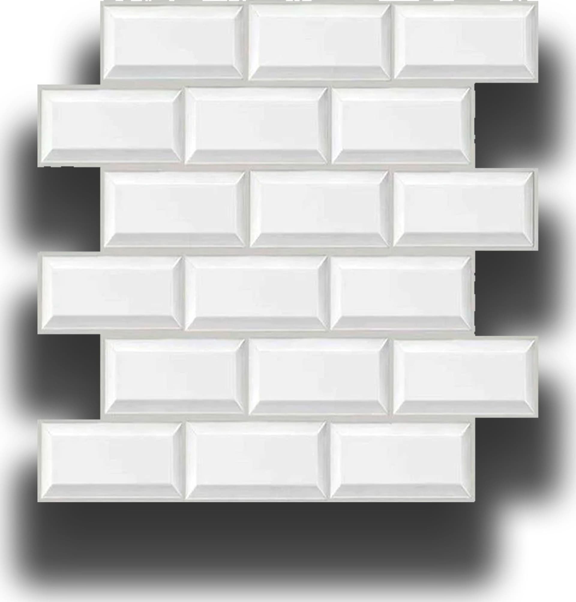 pacco da 4 Pannelli 3D Autoadesivi in PVC 30X30cm vari decori ultrarealistici ideali per bagni e cucine - 38
