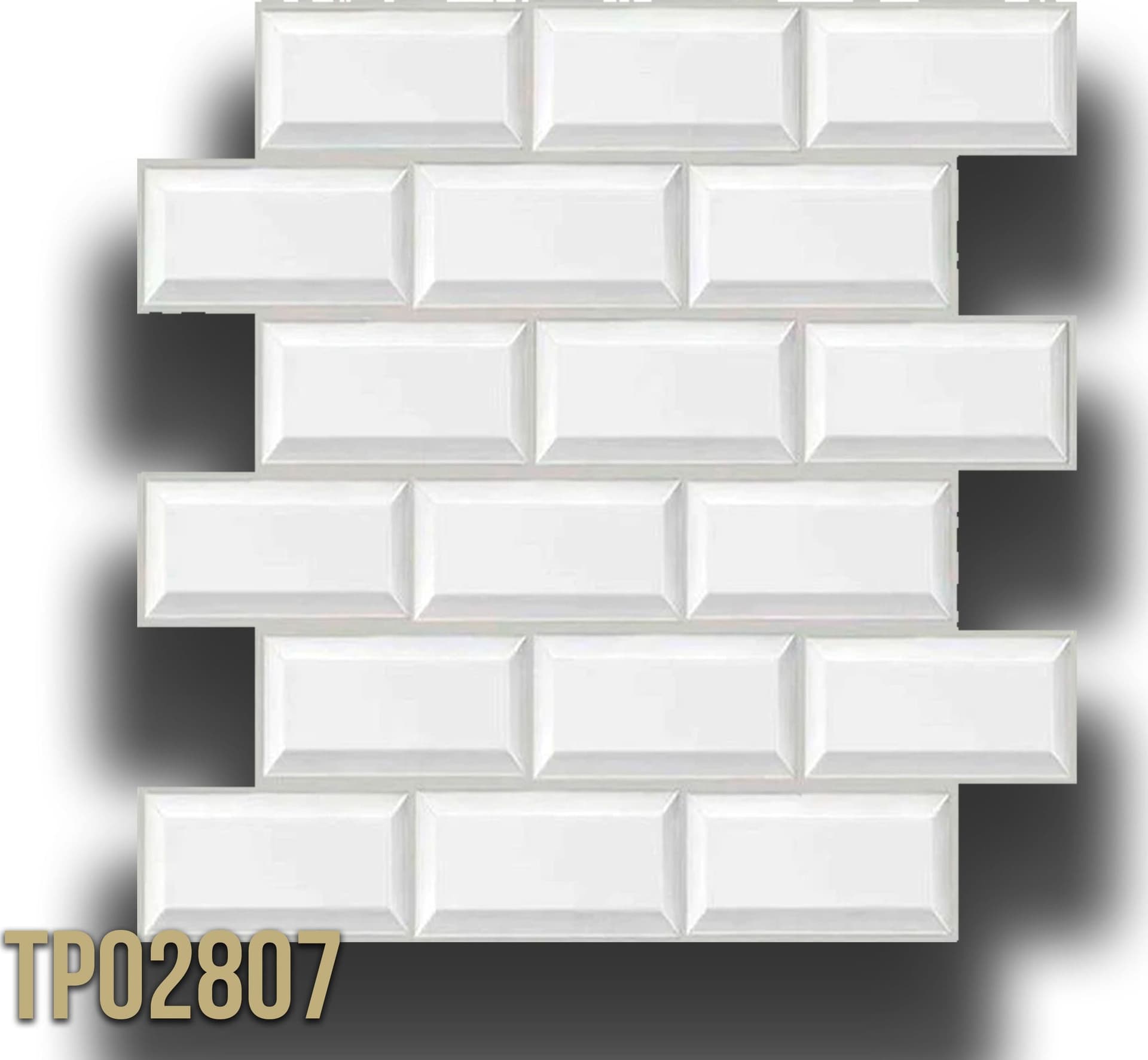 pacco da 4 Pannelli 3D Autoadesivi in PVC 30X30cm vari decori ultrarealistici ideali per bagni e cucine - 42