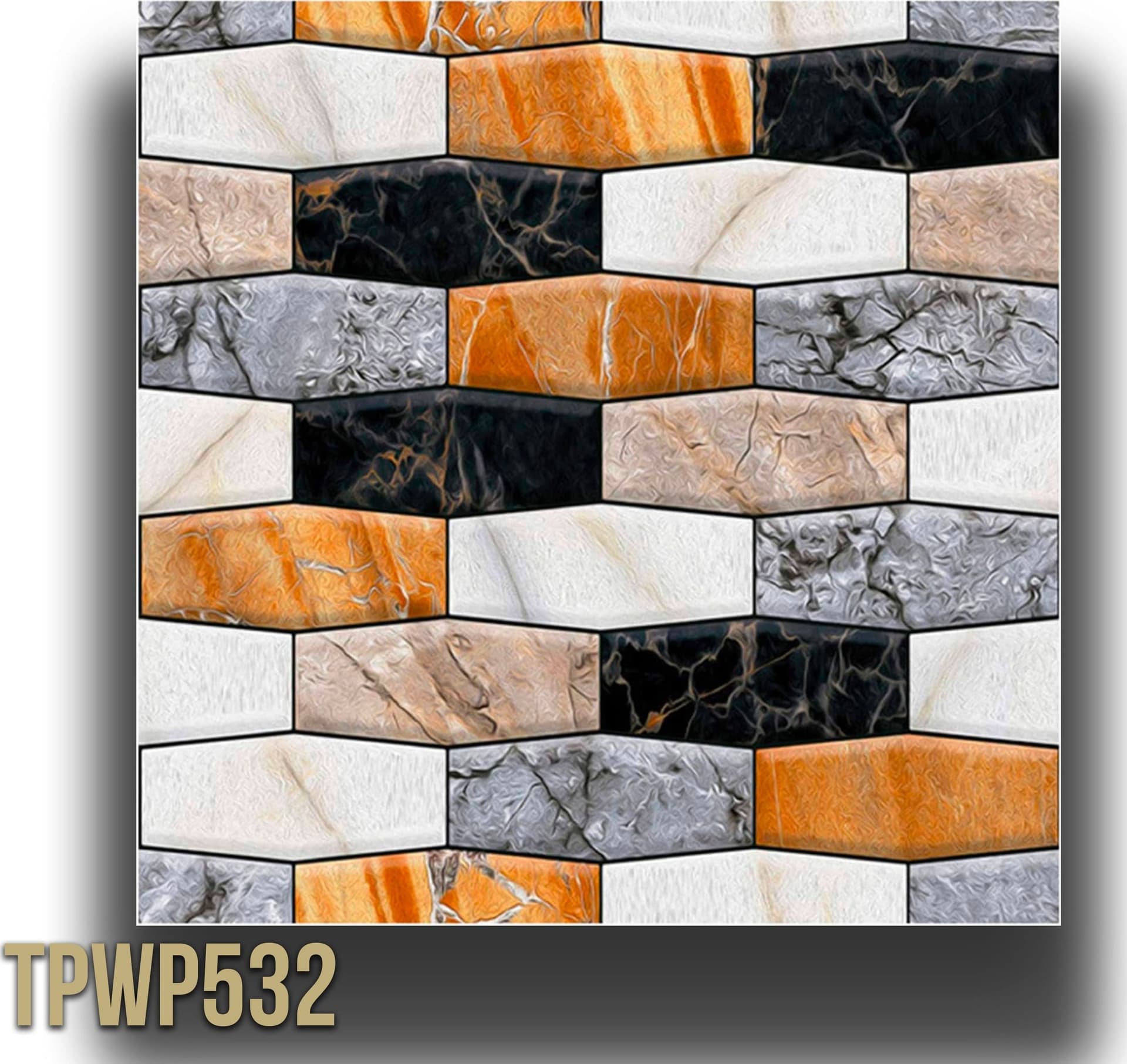 pacco da 4 Pannelli 3D Autoadesivi in PVC 30X30cm vari decori ultrarealistici ideali per bagni e cucine - 46