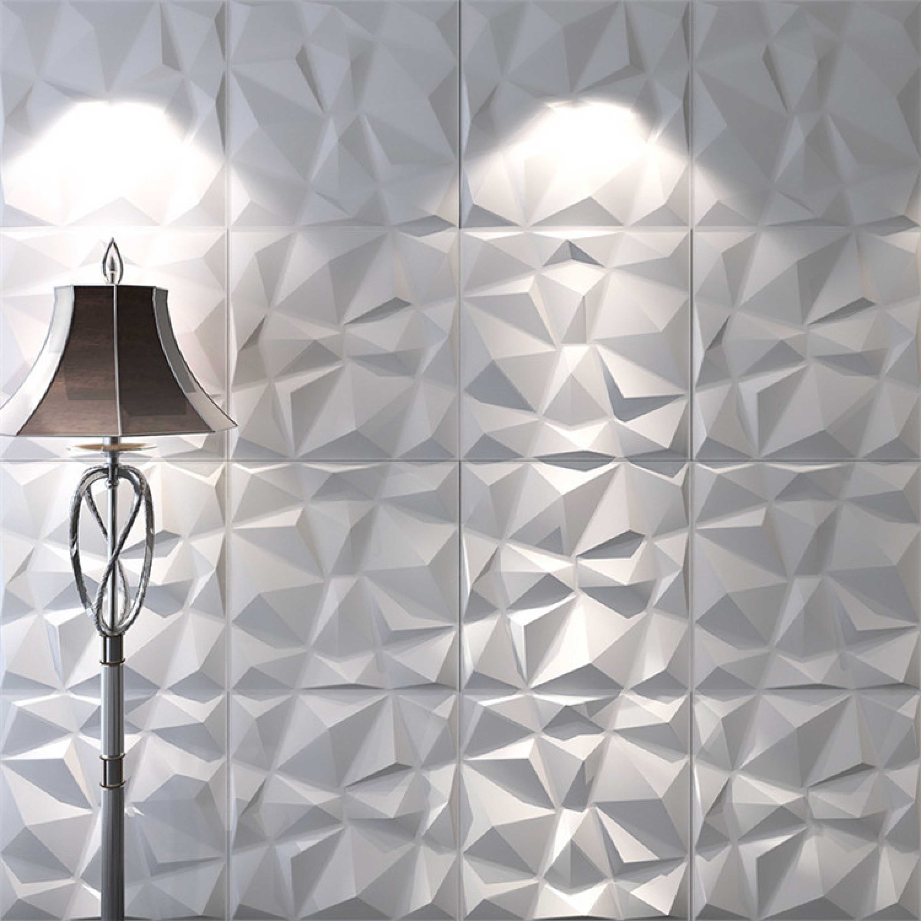 €6,99 Pannello in PVC 3D Isolante Decorativo a parete Ultraresistente DIAMOND 590X590 - Eternal Parquet