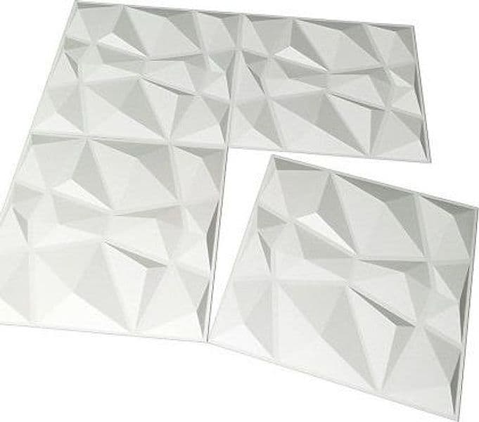 €6,99 Pannello in PVC 3D Isolante Decorativo a parete Ultraresistente DIAMOND 590X590 - Eternal Parquet