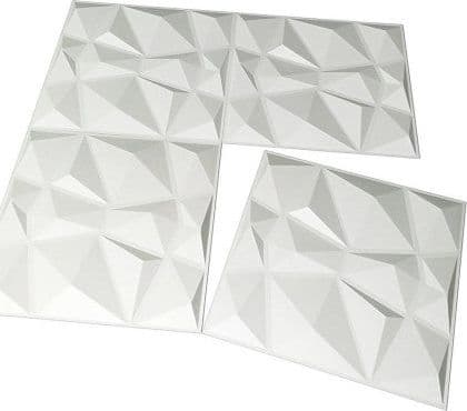 €6,99 Pannello in PVC 3D Isolante Decorativo a parete Ultraresistente DIAMOND 590X590 - Eternal Parquet