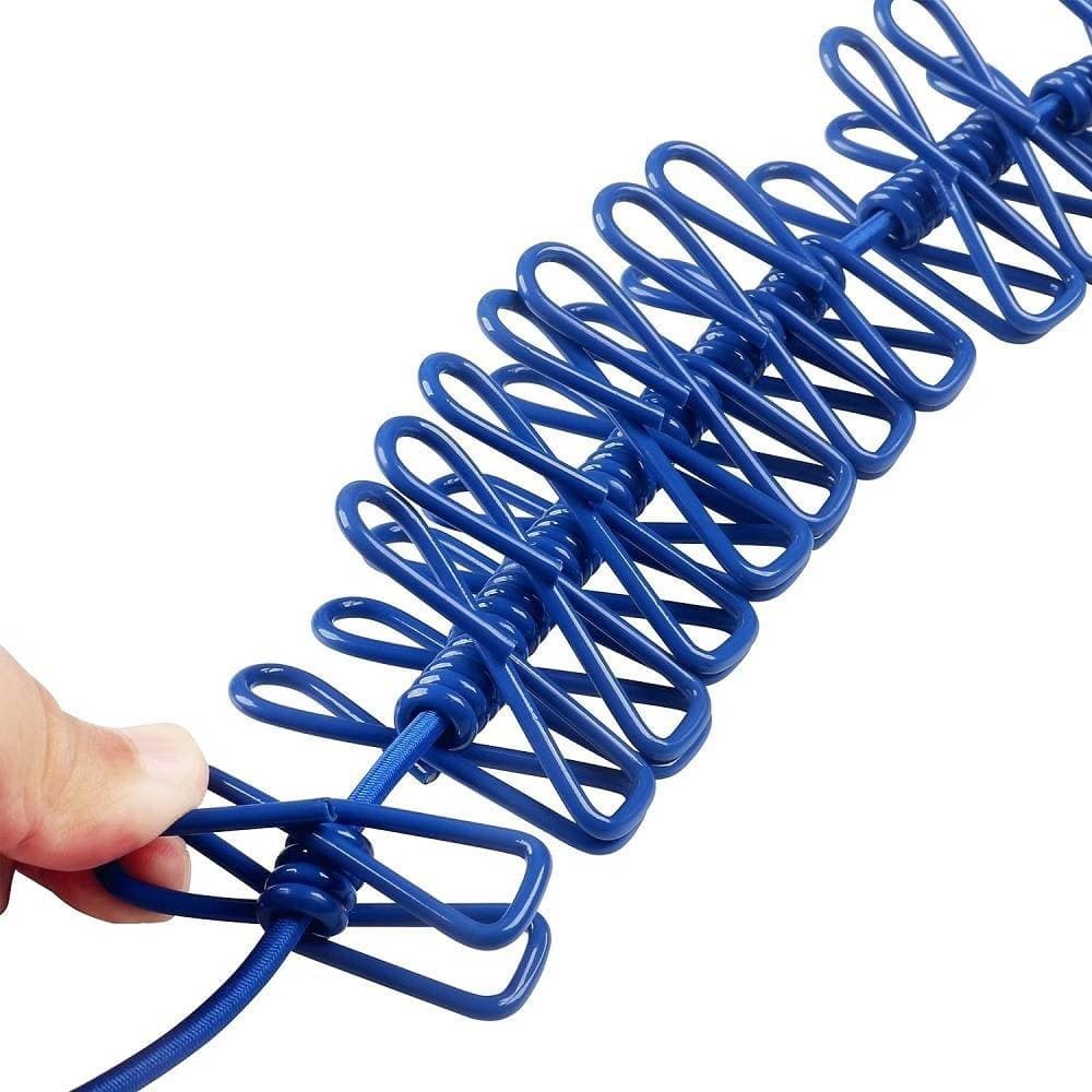 CORDA STENDIBIANCHERIA FILO X BUCATO CON 12 MOLLETTE 180CM USO ESTERNO FLESSIBLE - 10