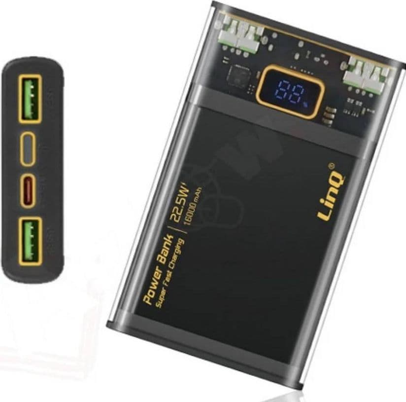 POWER BANK 16000MAH QC 22.5W + PD 22.5W SUPER FAST CHARGE CARICABATTERIE TM16002 - 3