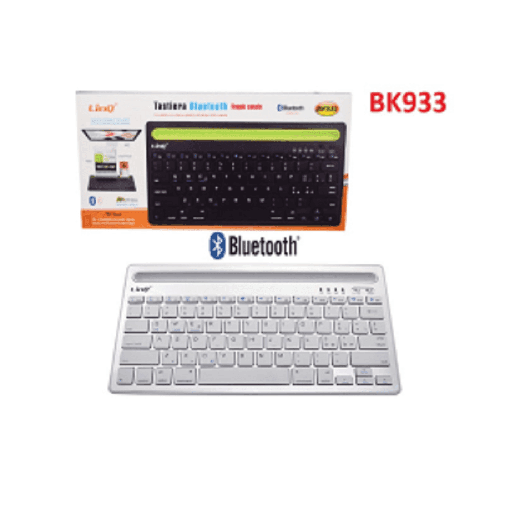 MINI TASTIERA BLUETOOTH DOPPIO CANALE CON BASE PER TABLET SMARTPHONE IPAD BK933 - 2