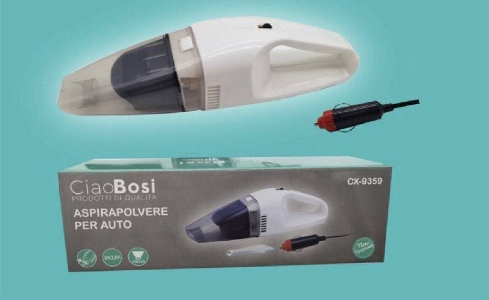 ASPIRAPOLVERE PORTATILE AUTO CAMPER PRESA ACCENDISIGARI 12V 80W ACCESSORI CX-9359 - 3